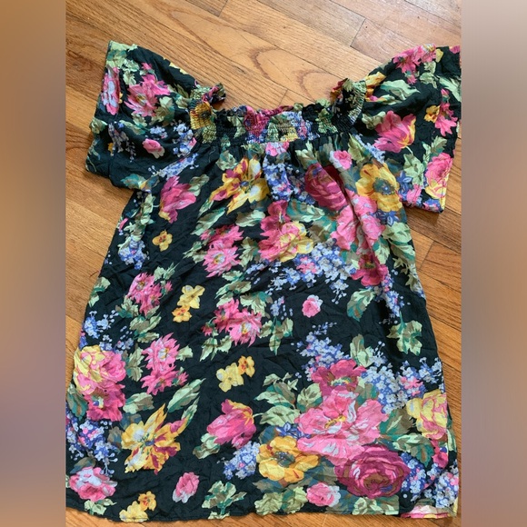 Anthropologie Off the Shoulder Flower Dress - Size XL - Picture 2 of 5